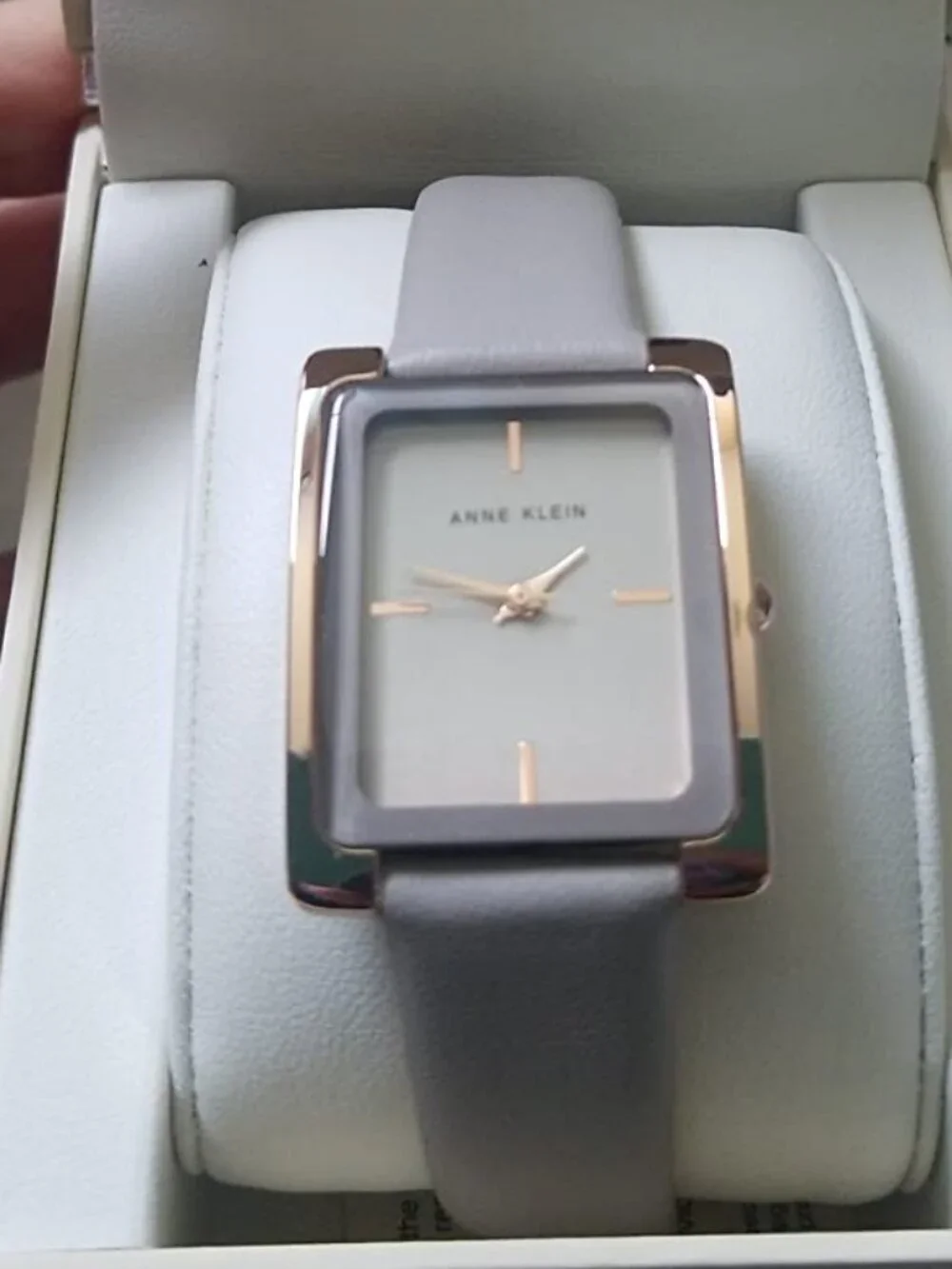 Anne Klein Womens Brown Rose Gold Leather Strap Analog Quartz Solid Luxury Watch